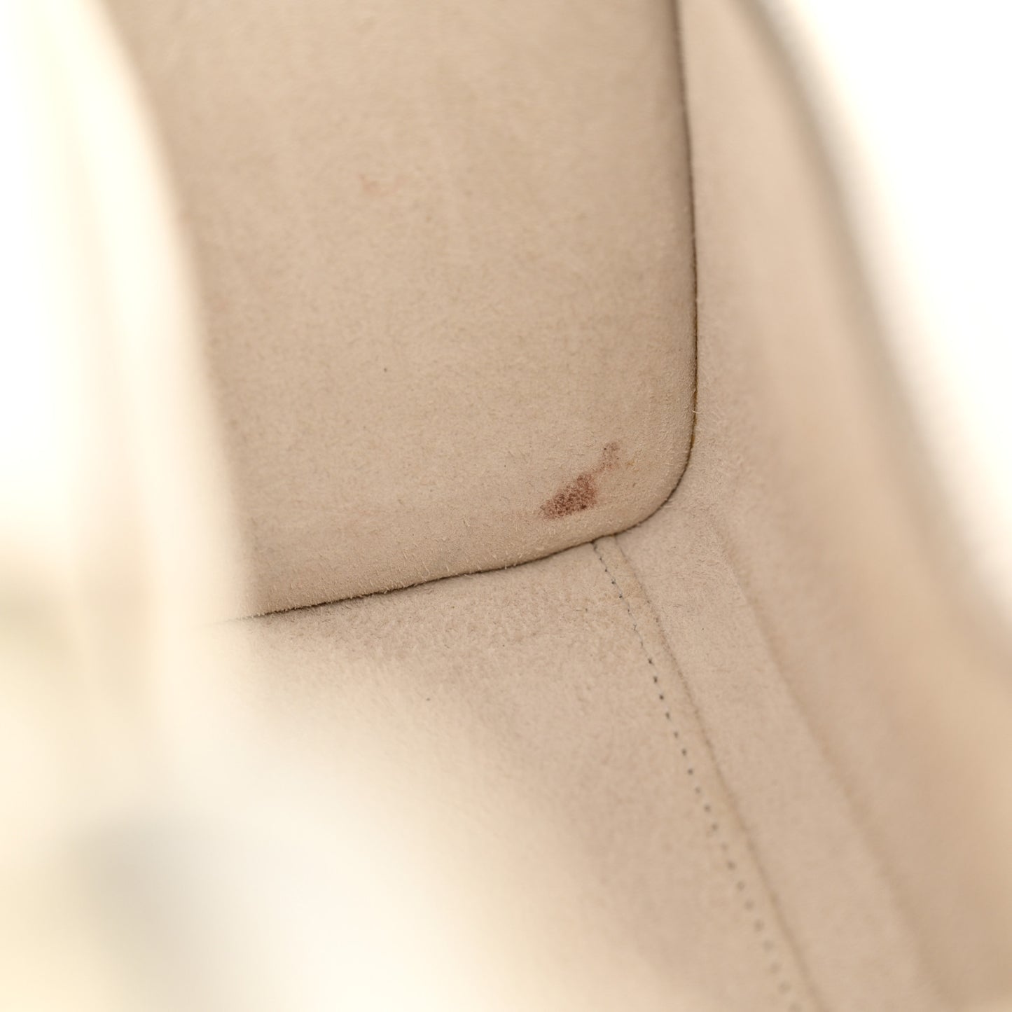 Drummed Calfskin Nano Luggage White