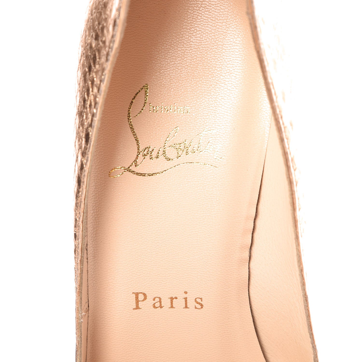 Christian Louboutin Metallic Watersnake Very Prive 100 Pumps 36 Gold 7 of 7