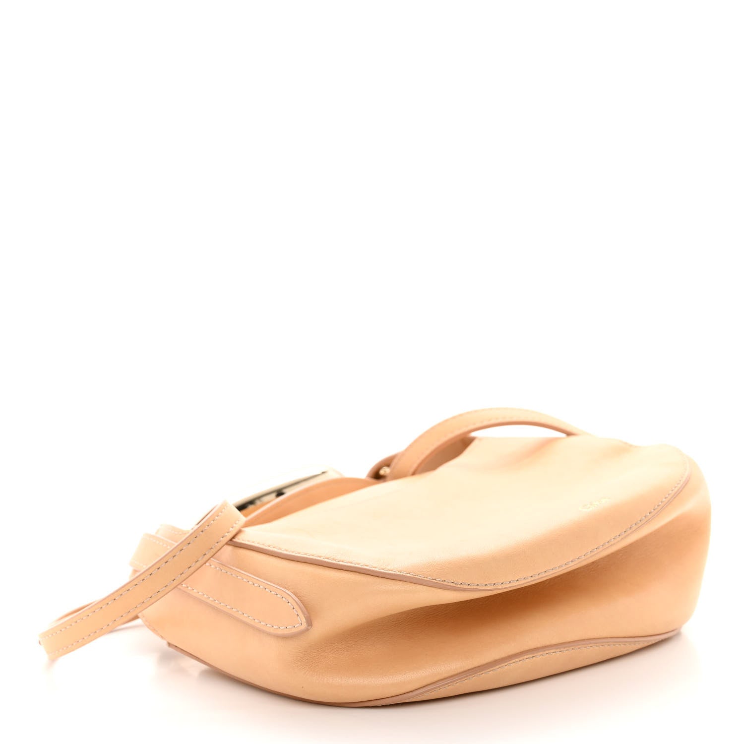 Chloe Small Grain Calfskin Kiss Bag Sandy Beige 4 of 10