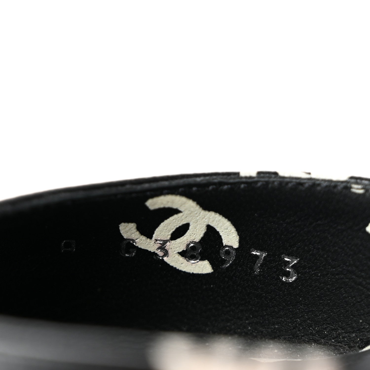 Chanel Printed Lambskin CC Sandals 37 Black White 37 Black White 9 of 10