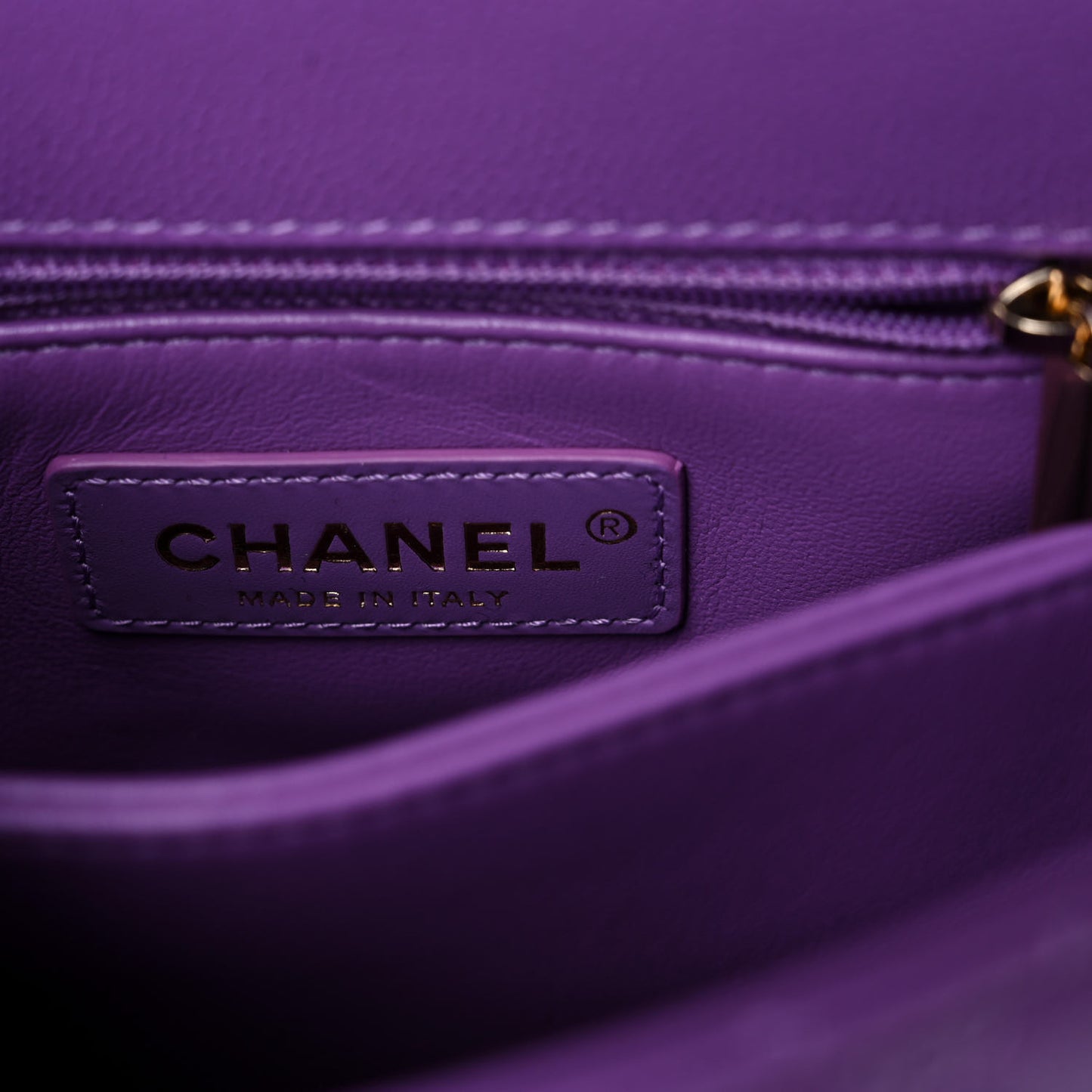 Caviar Quilted Extra Mini Coco Handle Flap Purple