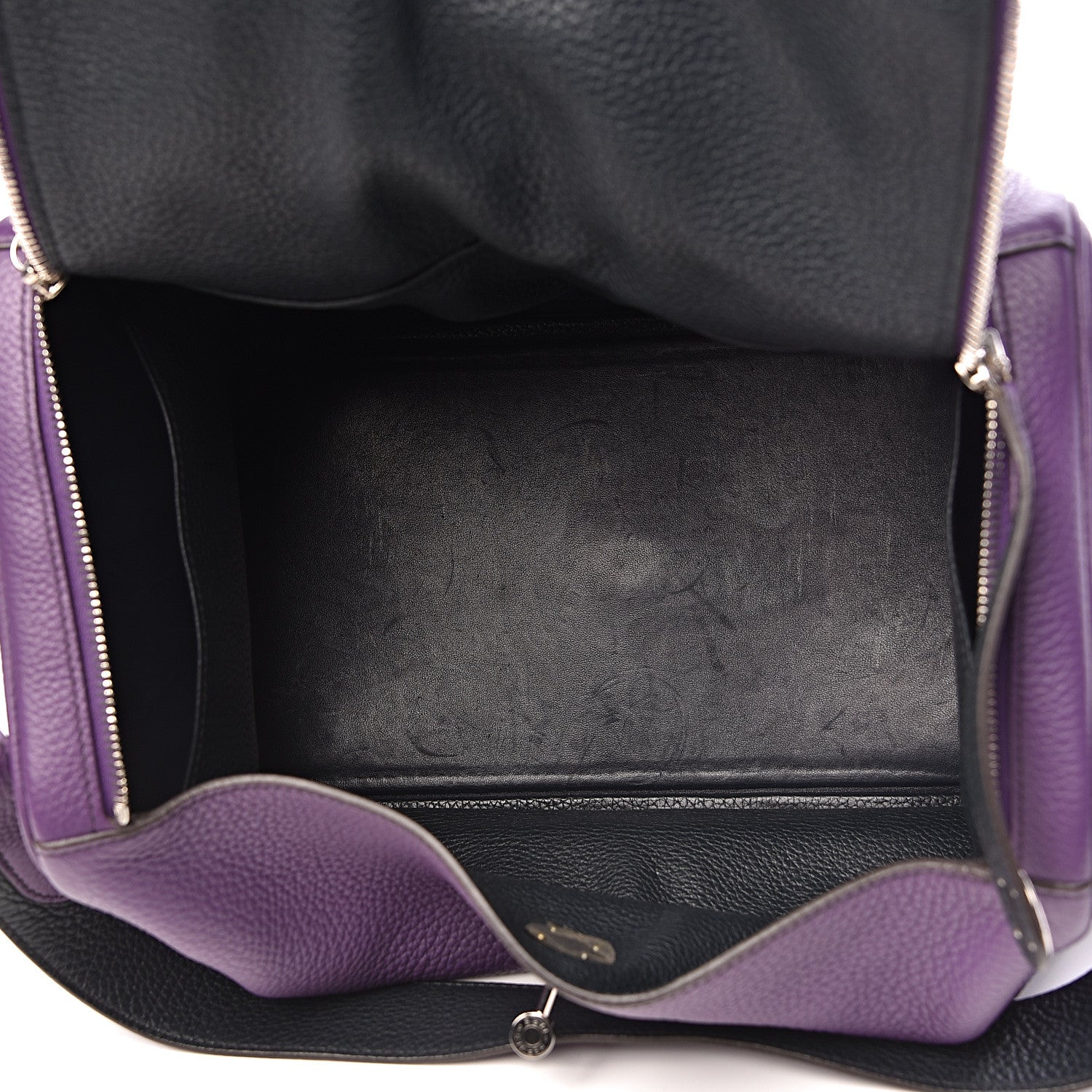 Hermes Taurillon Clemence Eclat Lindy 34 Ultraviolet Bleu Obscur 5 of 11