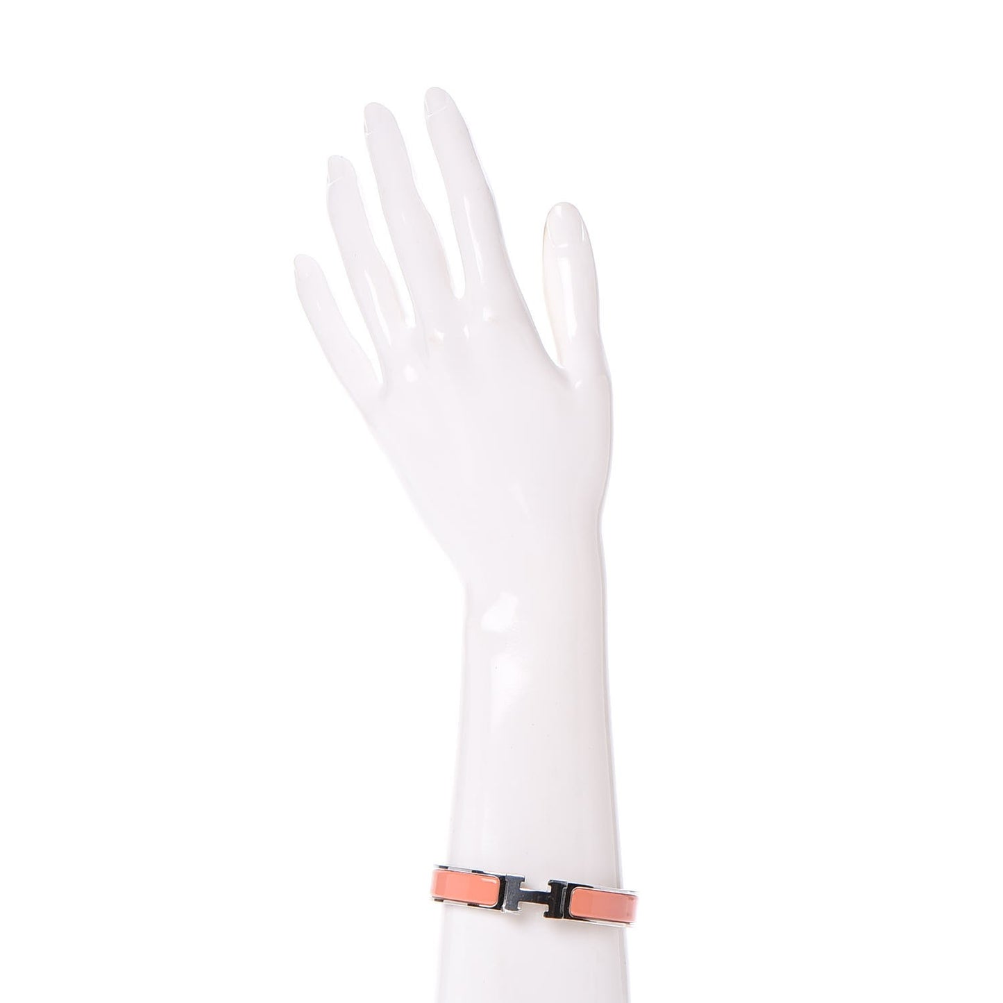 Enamel Narrow Clic Clac H Bracelet GM Rose Saumon