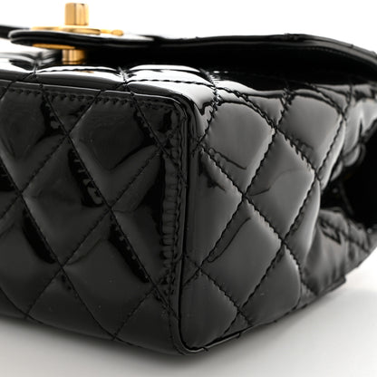 Chanel Patent Calfskin Quilted Mini Square Flap Black 10 of 10