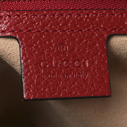 Gucci GG Supreme Monogram Flora Web Small Ophidia Top Handle Shoulder Bag Hibiscus Red 6 of 10