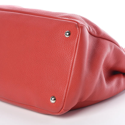 Prada Vitello Daino Tote Rosso 7 of 9