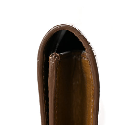 Saint Laurent Textured Patent Calfskin Monogram Large Belle De Jour Clutch Brown 15 of 15