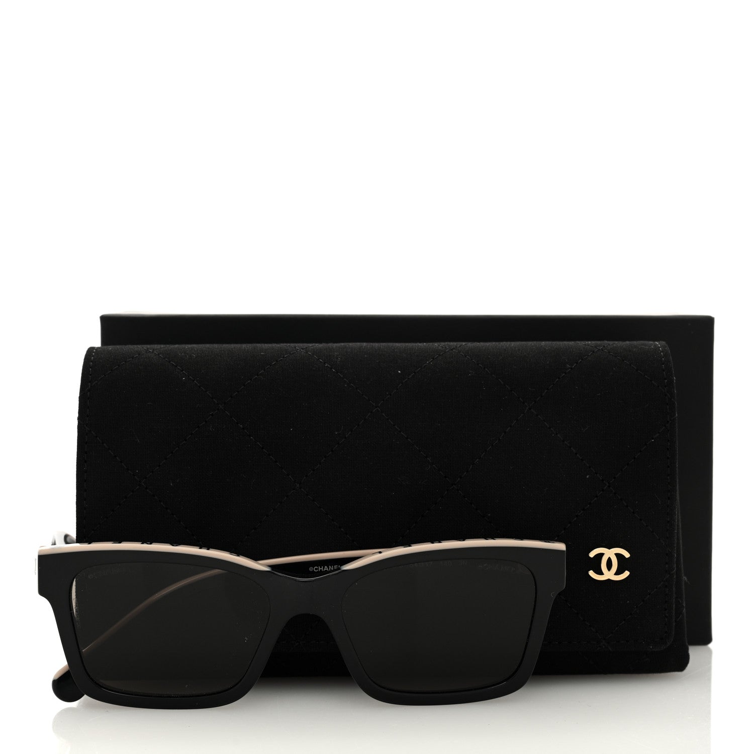Chanel Acetate Square Sunglasses 5417 Black 7 of 7
