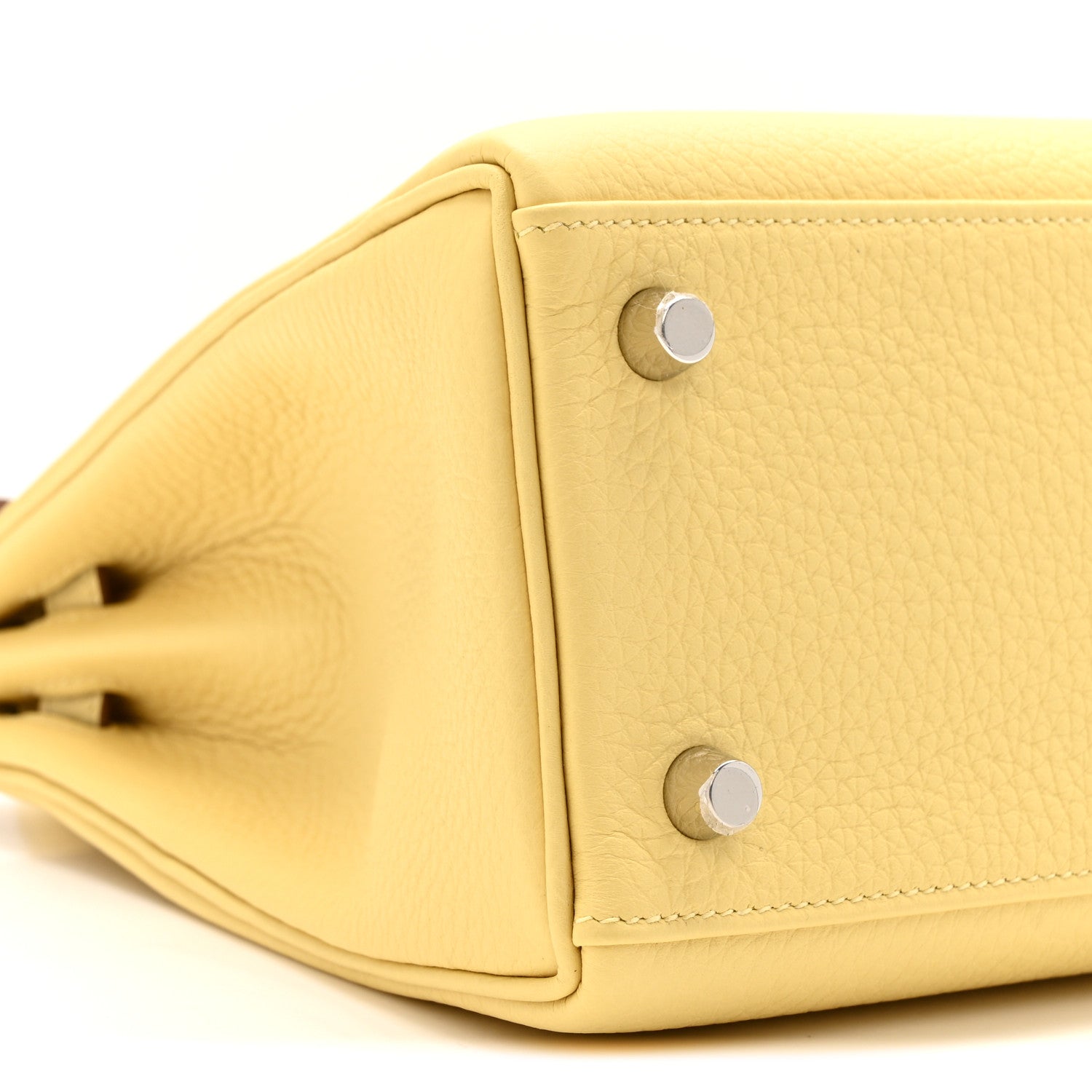 Hermes Togo Kelly Retourne 25 Jaune Poussin 9 of 11