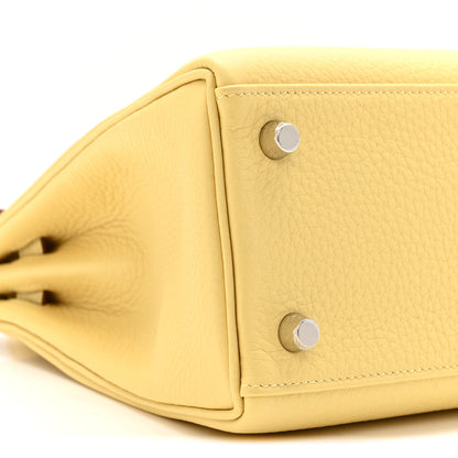 Hermes Togo Kelly Retourne 25 Jaune Poussin 9 of 11