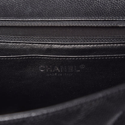 Chanel Caviar Quilted Jumbo Single Flap Black 7 of 9