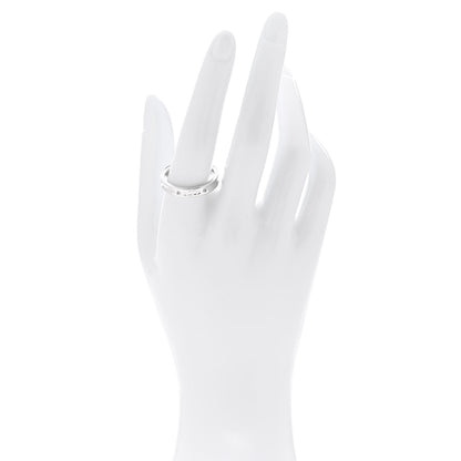 Tiffany 18K White Gold Diamond Narrow 1837 Ring 61 9.5 2 of 4