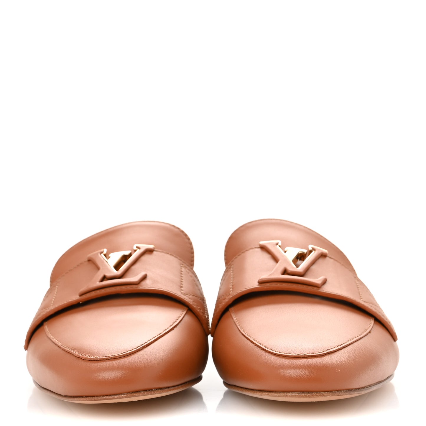 Calfskin LV Mare Open Back Loafers 37 Cognac