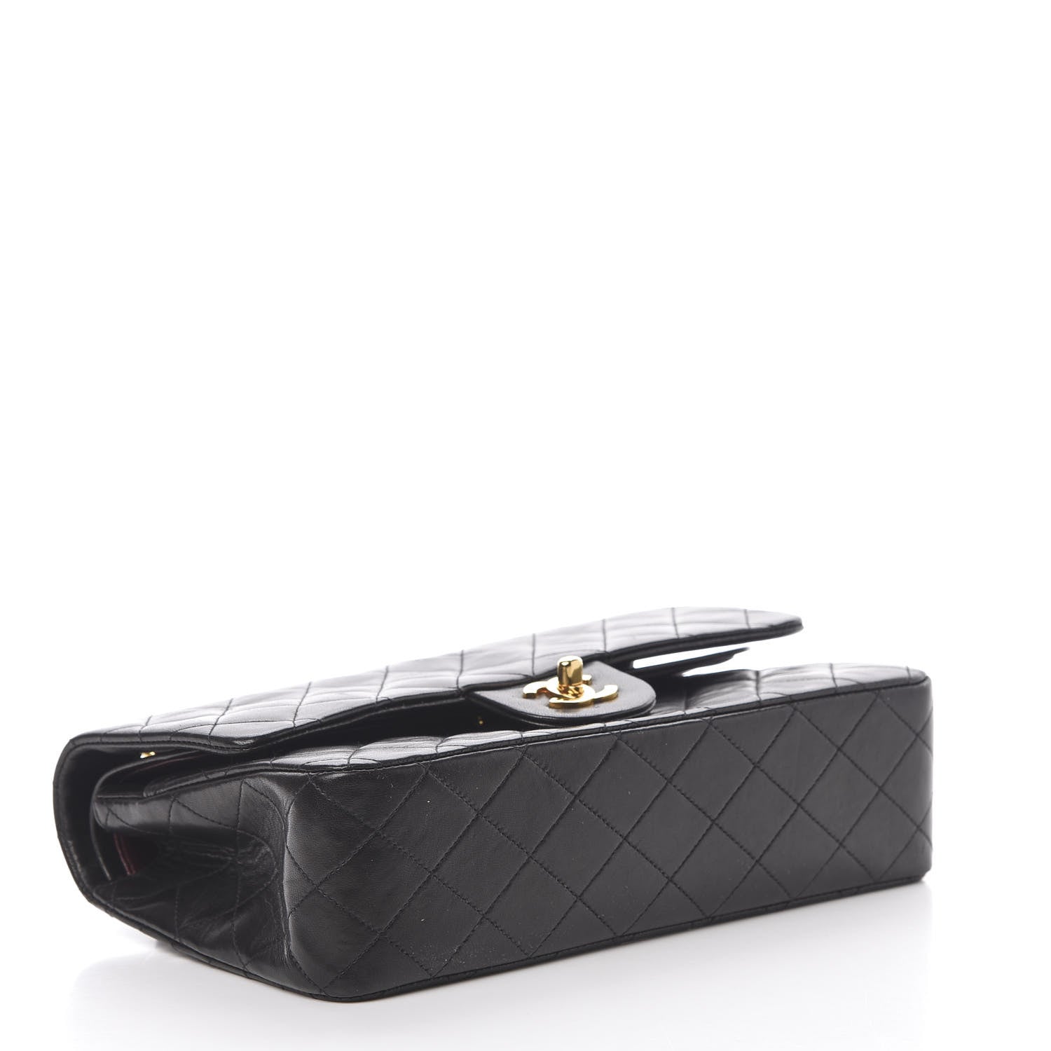 Chanel Lambskin Quilted Medium Double Flap Black 4 of 17