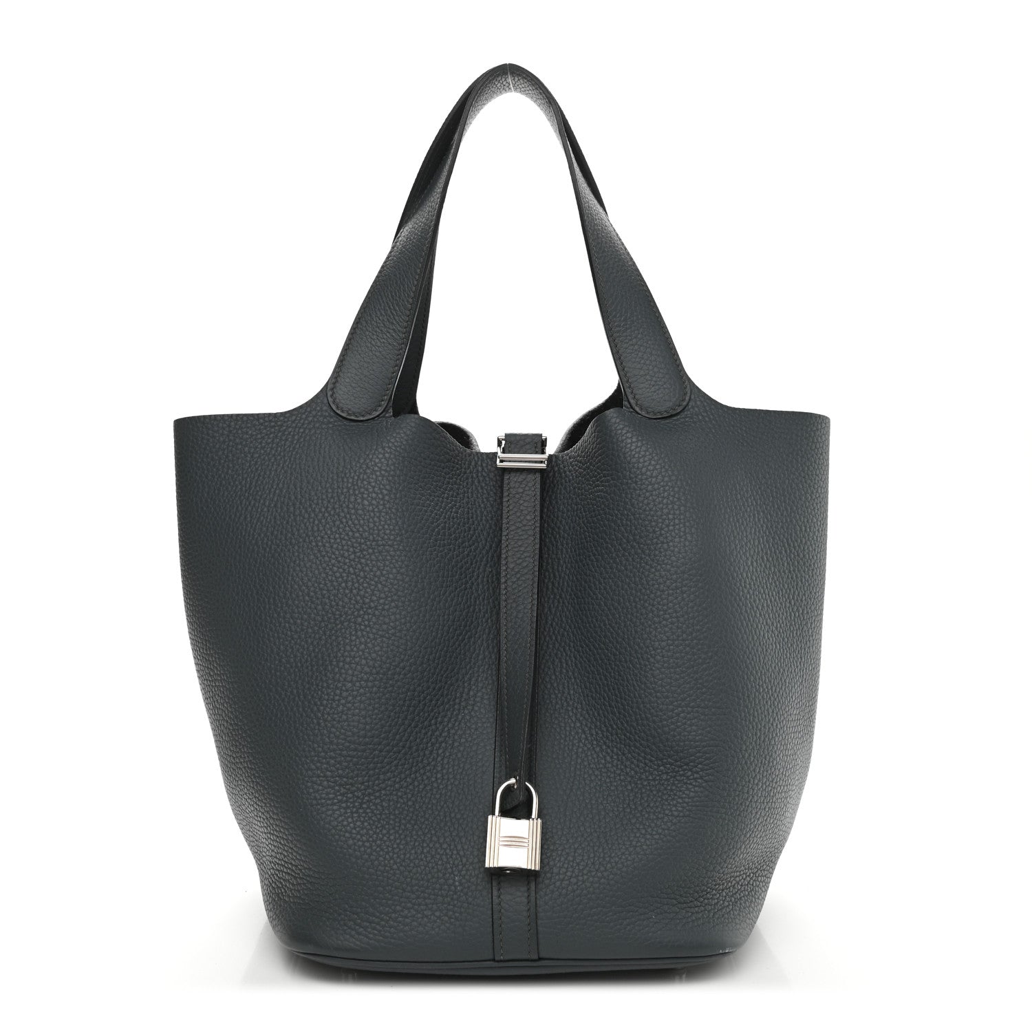 Hermes Taurillon Clemence Picotin Lock 26 GM Bleu Ocean 1 of 12