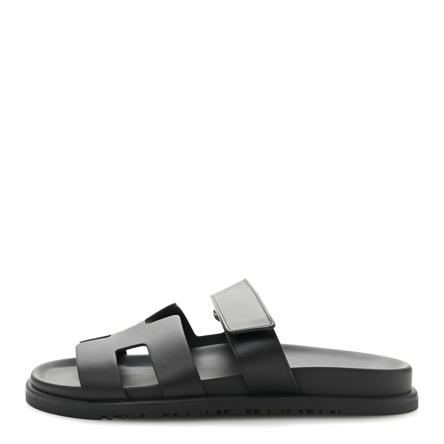 Hermes Calfskin Womens Chypre Sandals 39 Black 1 of 10