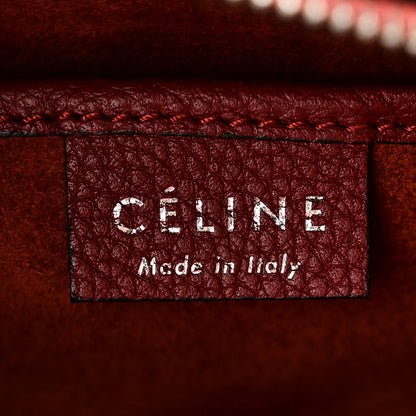 Celine Drummed Calfskin Nano Luggage Merlot 6 of 9