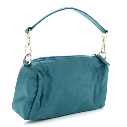 Prada Satin Soft Evening Bag Turchese 3 of 12