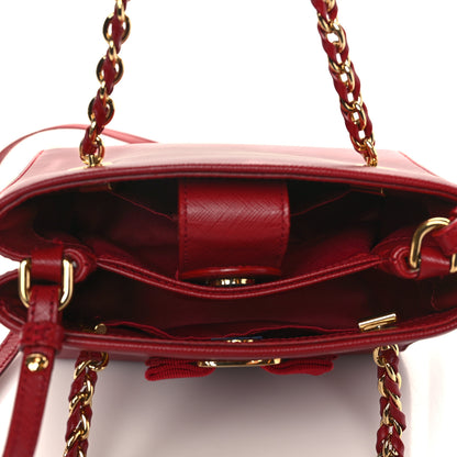 Salvatore Ferragamo Printed Calfskin Mini Melike Shoulder Bag Rosso 4 of 5