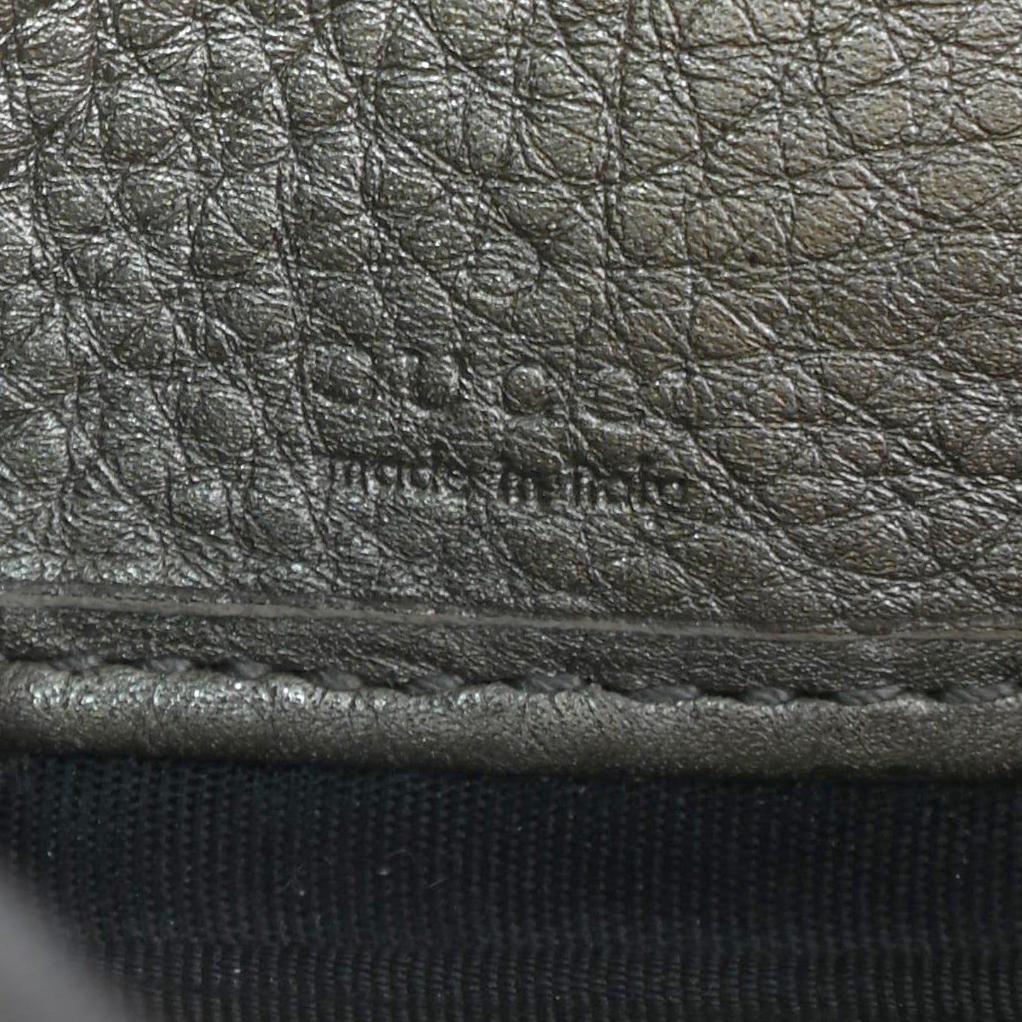 Metallic Pebbled Calfskin Soho Zip Around Wallet Golden Beige