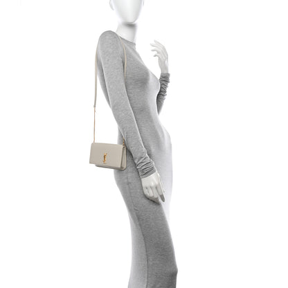 Saint Laurent Smooth Calfskin Monogram Phone Holder Crossbody Crema Soft 2 of 11