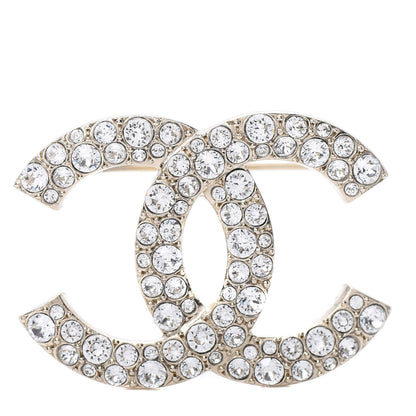 Chanel Crystal Palais Garnier CC Brooch Gold 1 of 5
