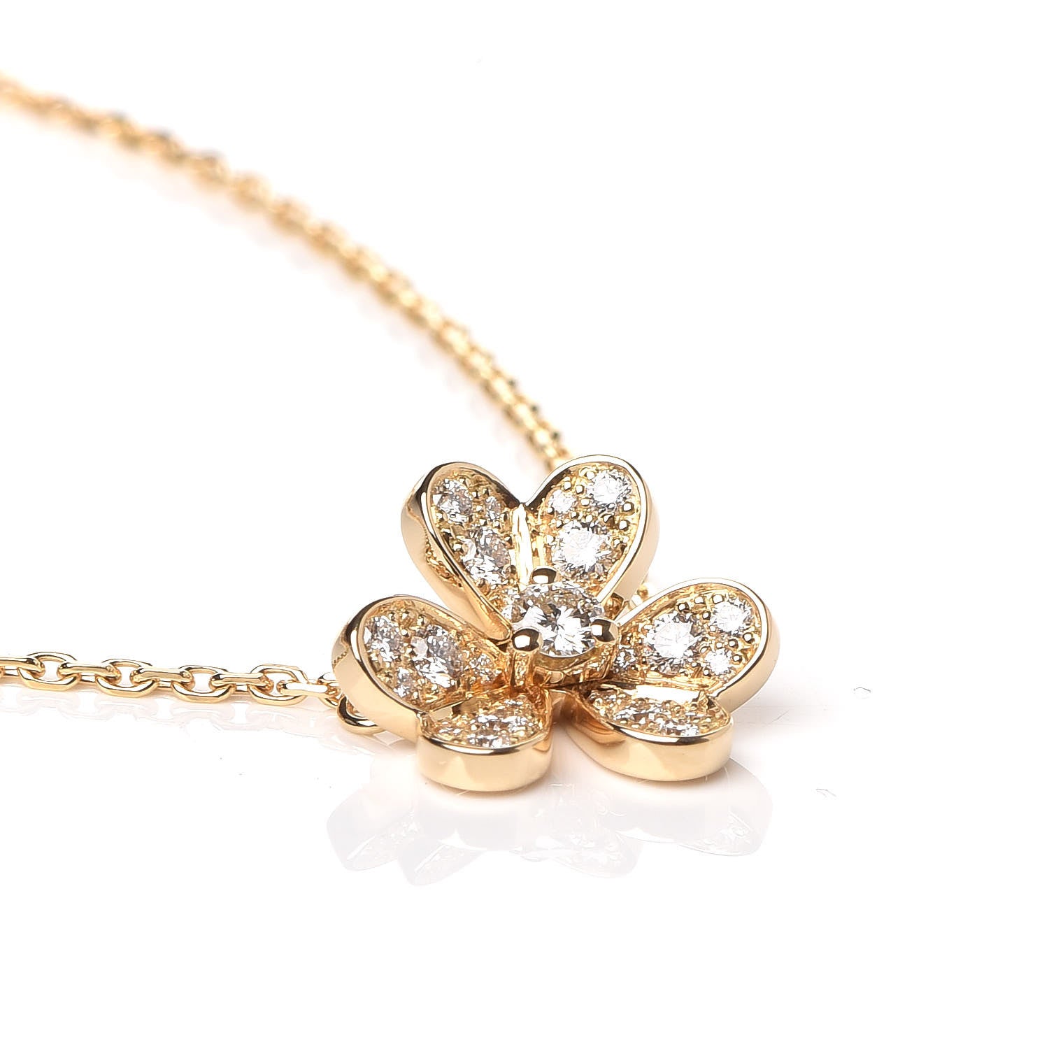 Van Cleef & Arpels 18K Yellow Gold Diamond Mini Frivole Pave Bracelet 4 of 8