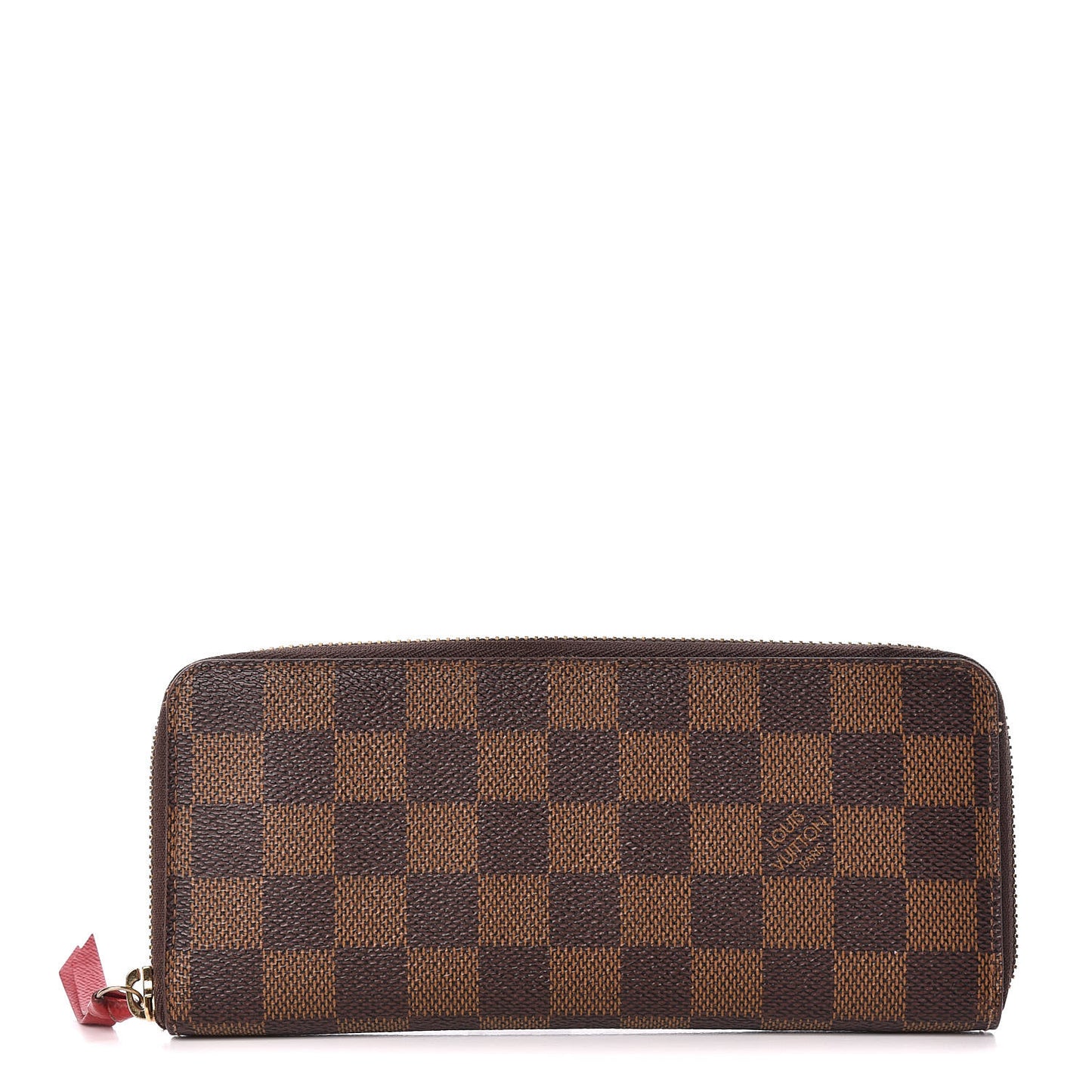 Damier Ebene Clemence Wallet Cherry