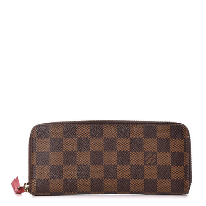 Louis Vuitton Damier Ebene Clemence Wallet Cherry 1 of 9