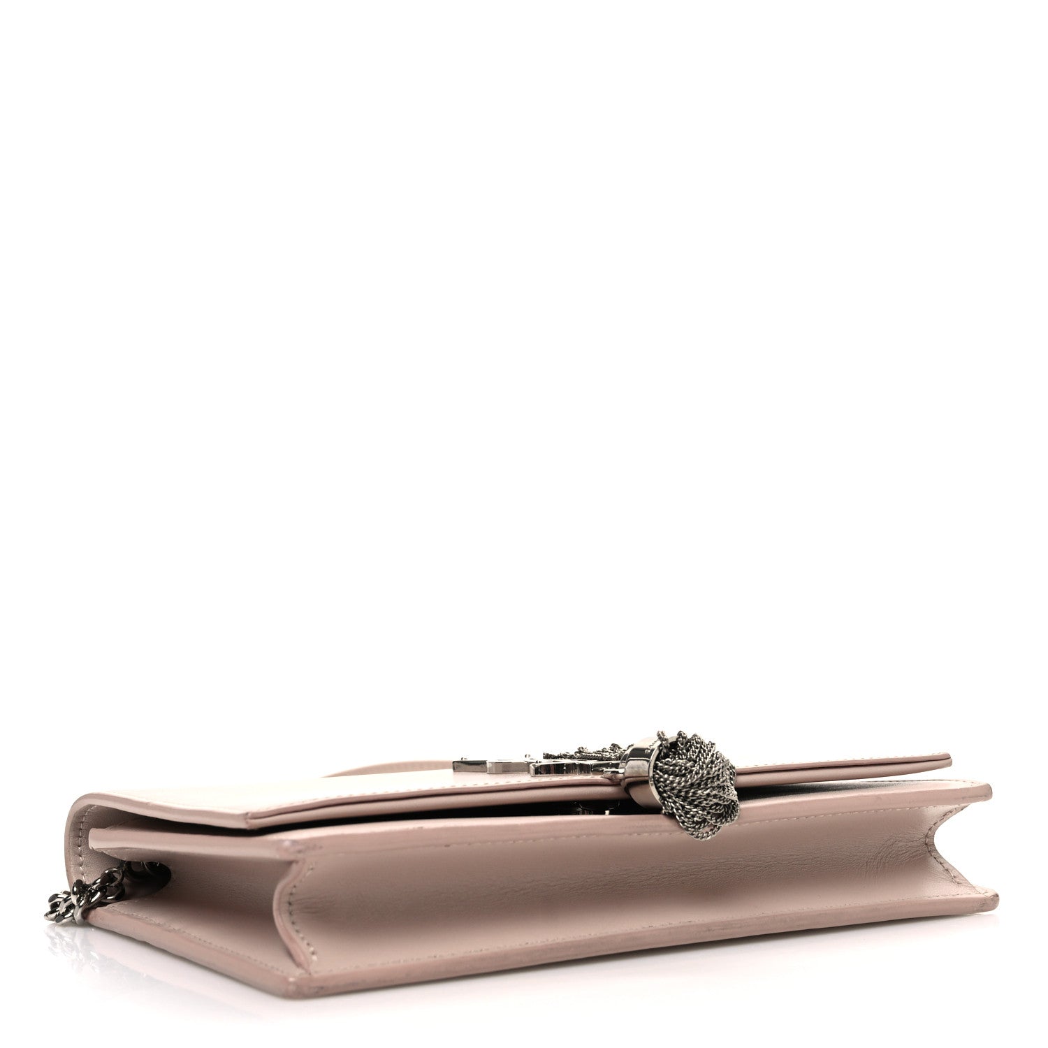 Saint Laurent Smooth Calfskin Classic Monogram Kate Tassel Chain Wallet Marble Pink 4 of 13