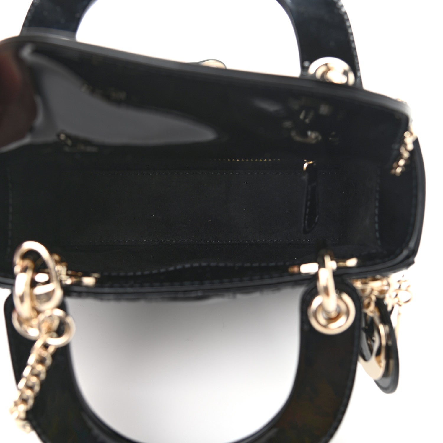 Christian Dior Patent Cannage Mini Lady Dior Black 5 of 11