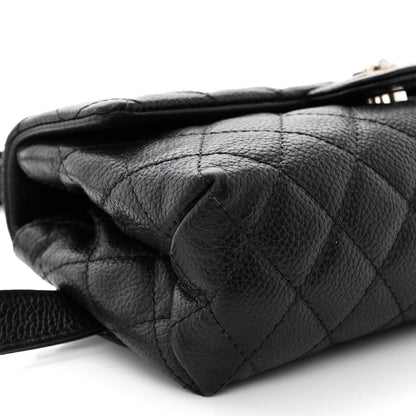 Chanel Grained Calfskin Quilted 2.55 Reissue Flap Belt Bag Clutch Black 10 of 12