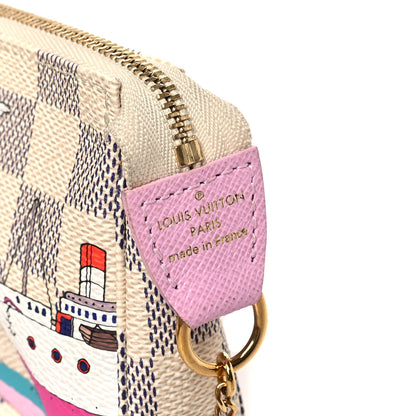 Louis Vuitton Damier Azur 2016 Christmas Animation Mini Pochette Accessories 6 of 8