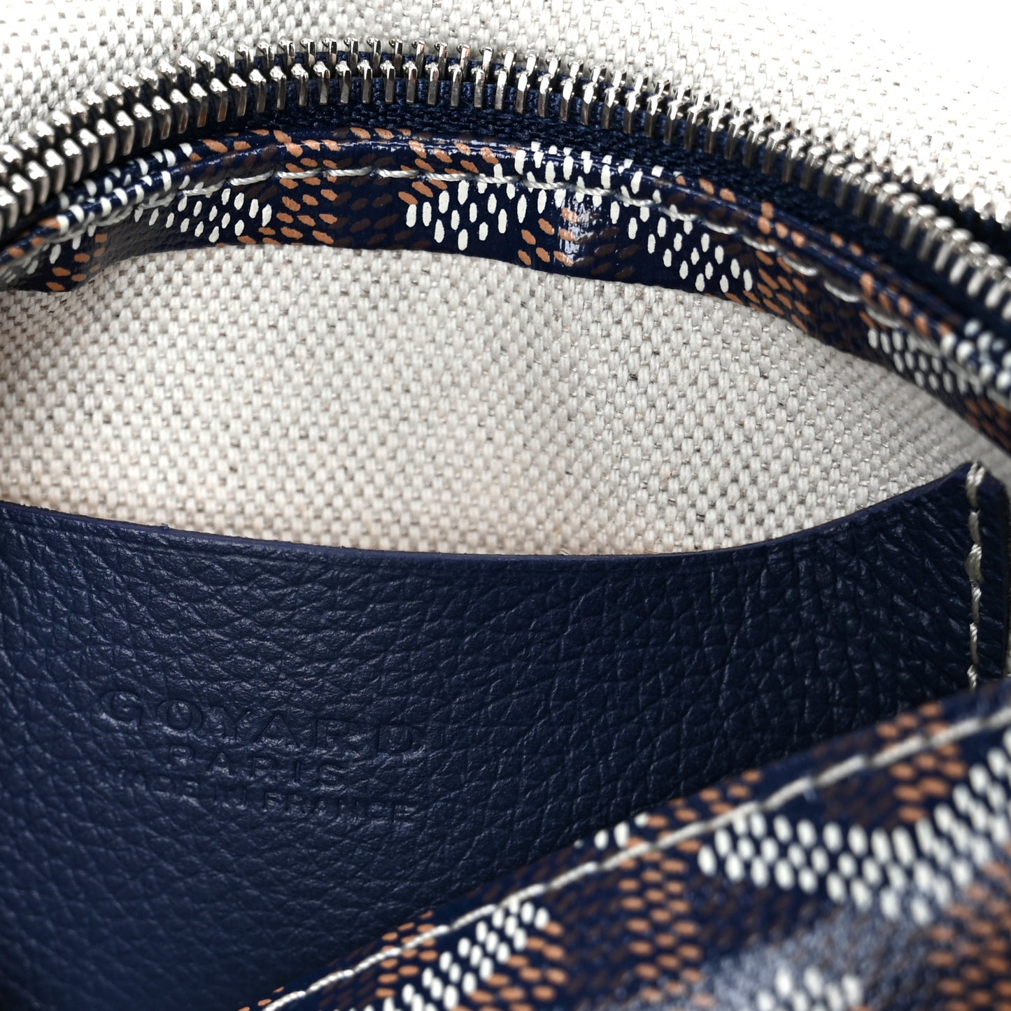 Goyardine Plumet Wallet Clutch Navy