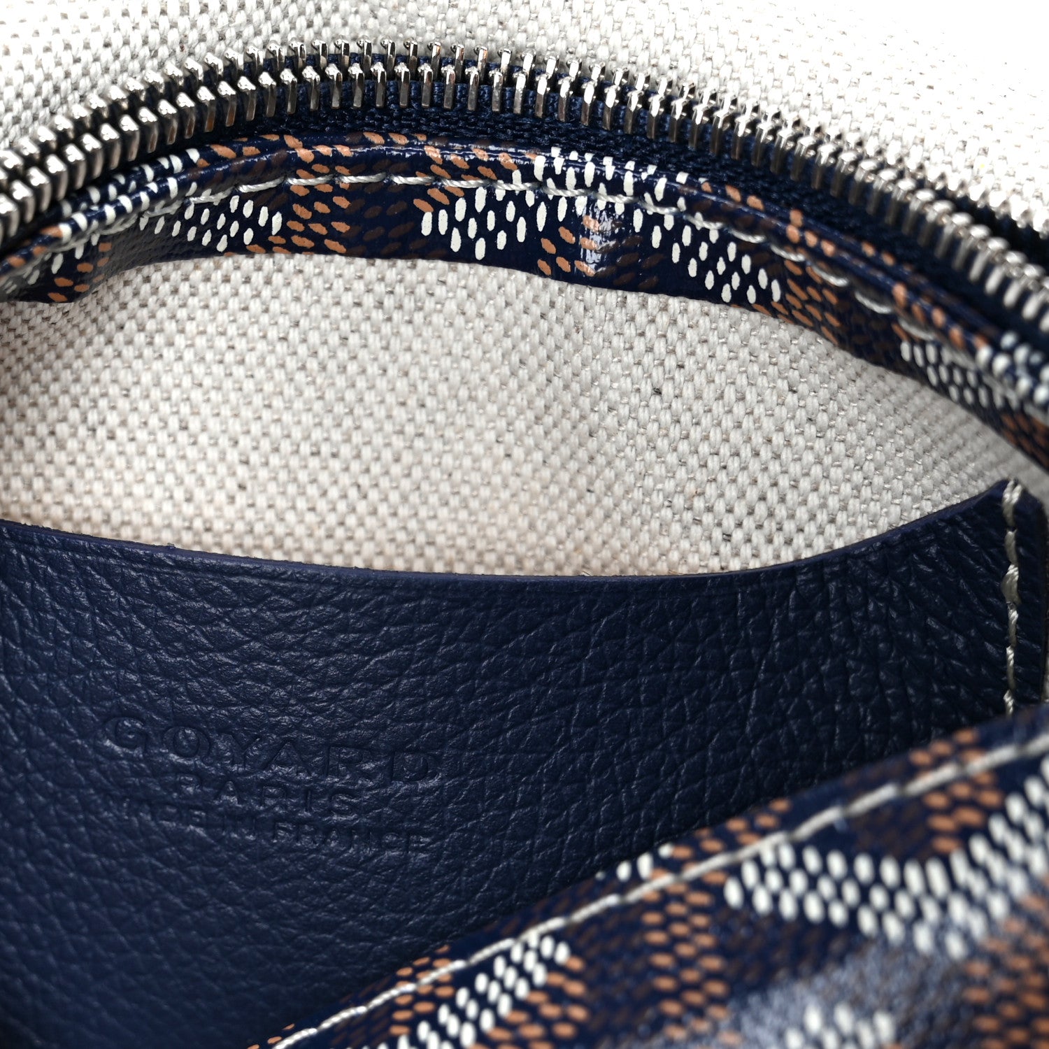 Goyard Goyardine Plumet Wallet Clutch Navy 7 of 10