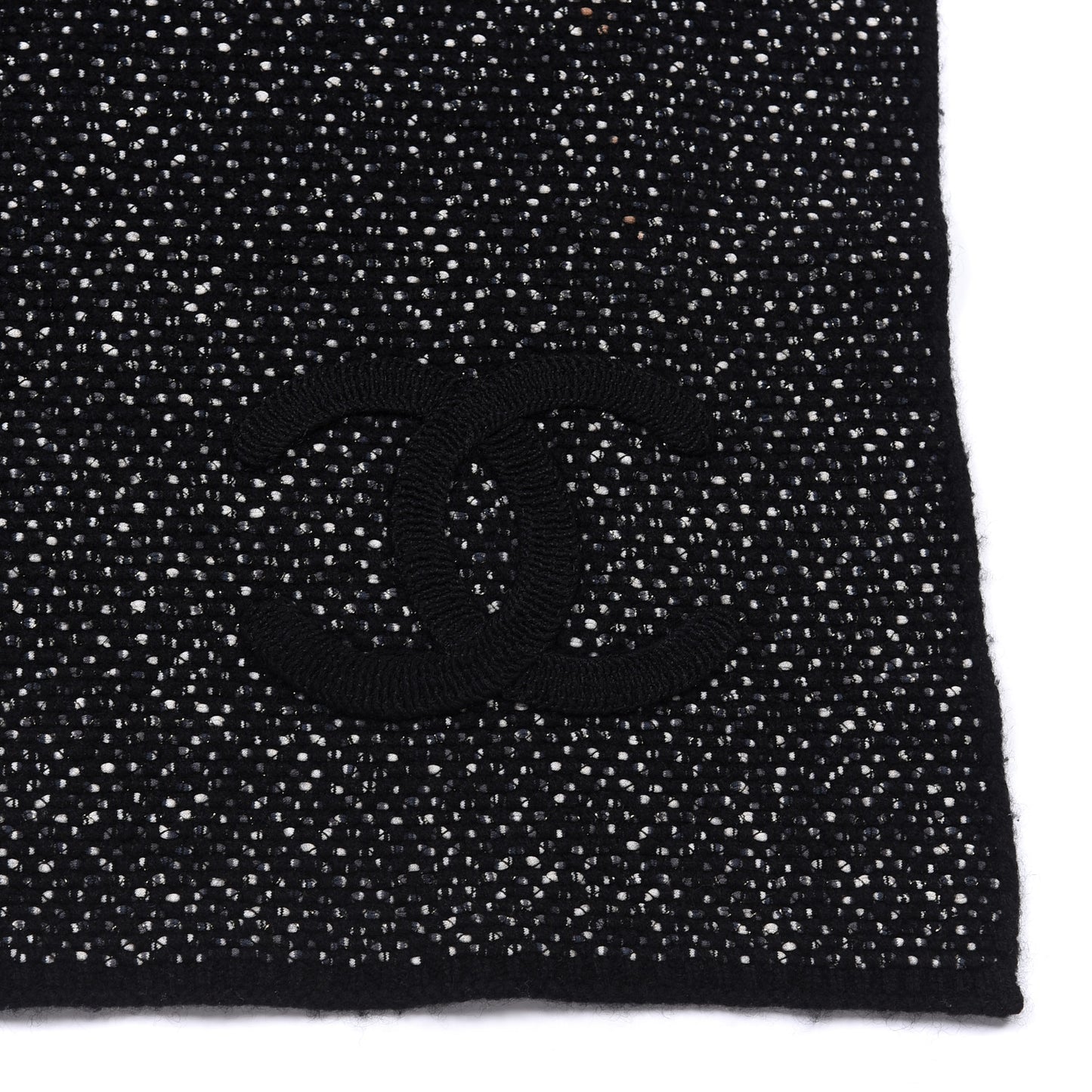 Cotton Cashmere CC Scarf Black