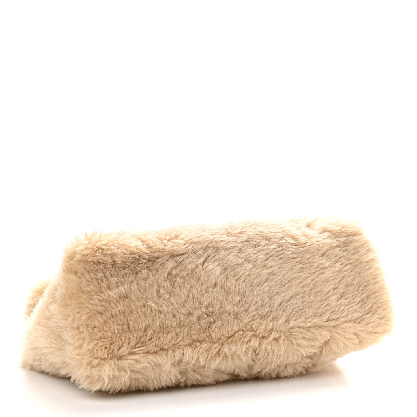Merino Shearling Lambskin Quilted Small Loulou Puffer Monogram Chain Satchel Natural Beige