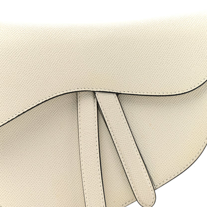 Christian Dior Grained Calfskin Saddle Bag White 8 of 18