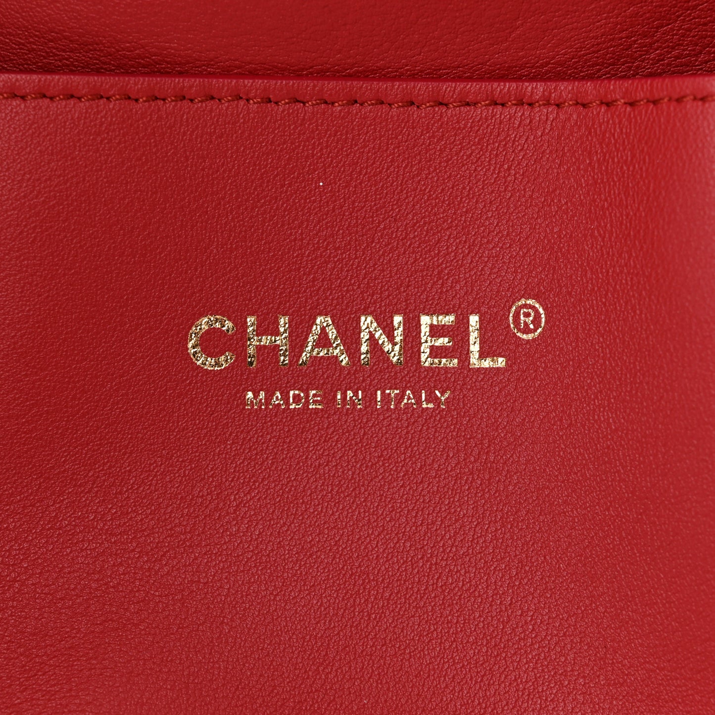 Calfskin Stitch Medium Ring My Bag Shopping Tote Red