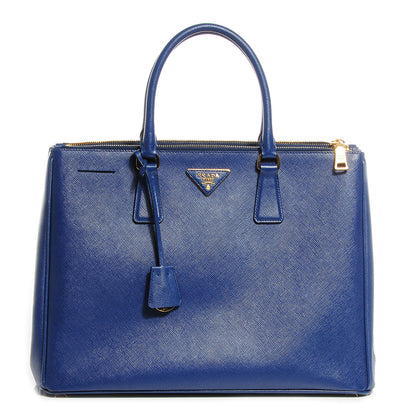 Prada Saffiano Lux Large Double Zip Tote Bluette 1 of 13