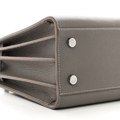 Saint Laurent Grained Calfskin Topstich Baby Sac De Jour Fog 9 of 12