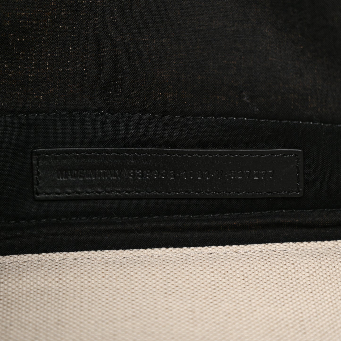 Cotton Canvas Satin Calfskin S Navy Cabas Natural Black