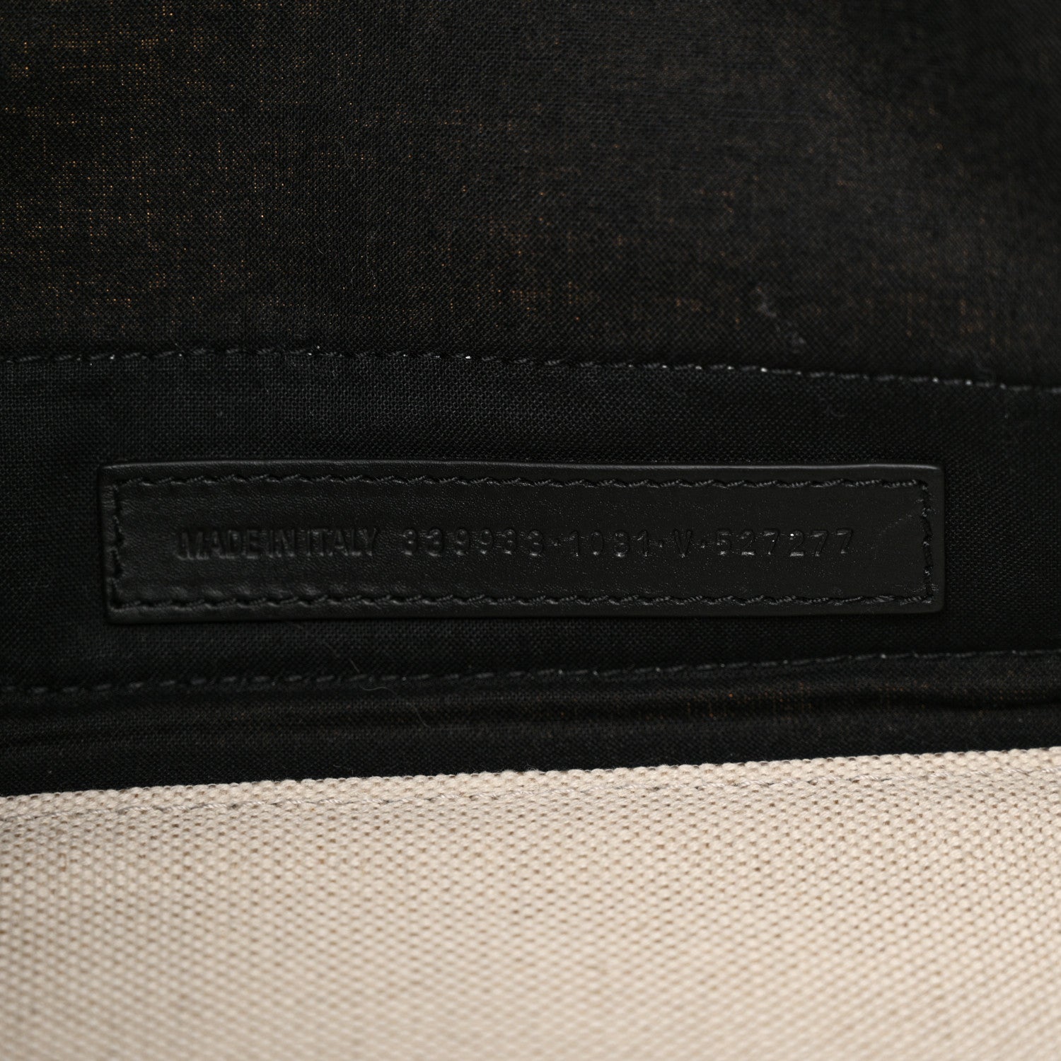 Balenciaga Cotton Canvas Satin Calfskin S Navy Cabas Natural Black 8 of 11