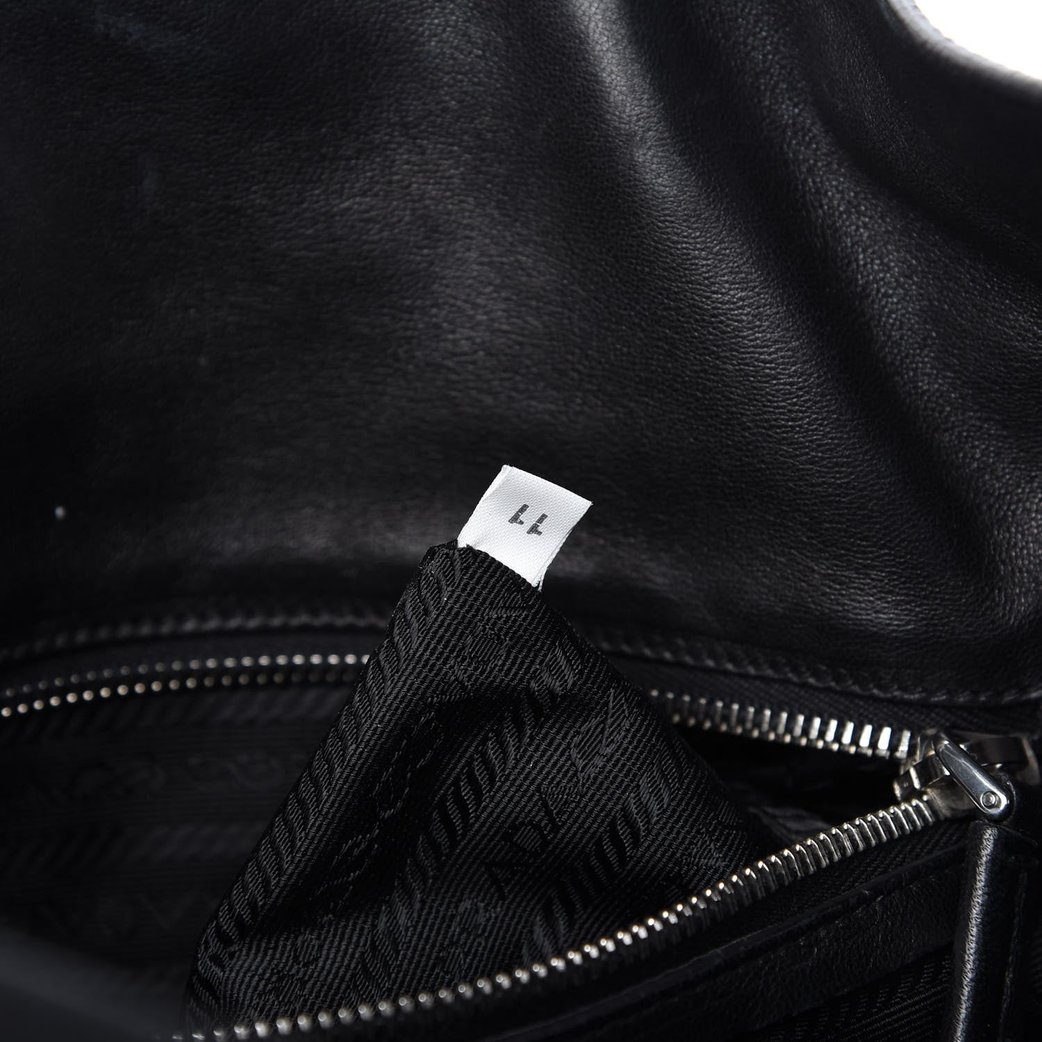 Prada Tessuto Nylon Nappa Foldover Pushlock Satchel Black 9 of 10