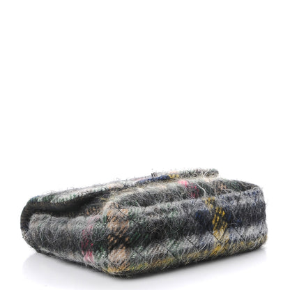 Chanel Mohair Quilted Tartan Day Flap Dark Multicolor 4 of 9