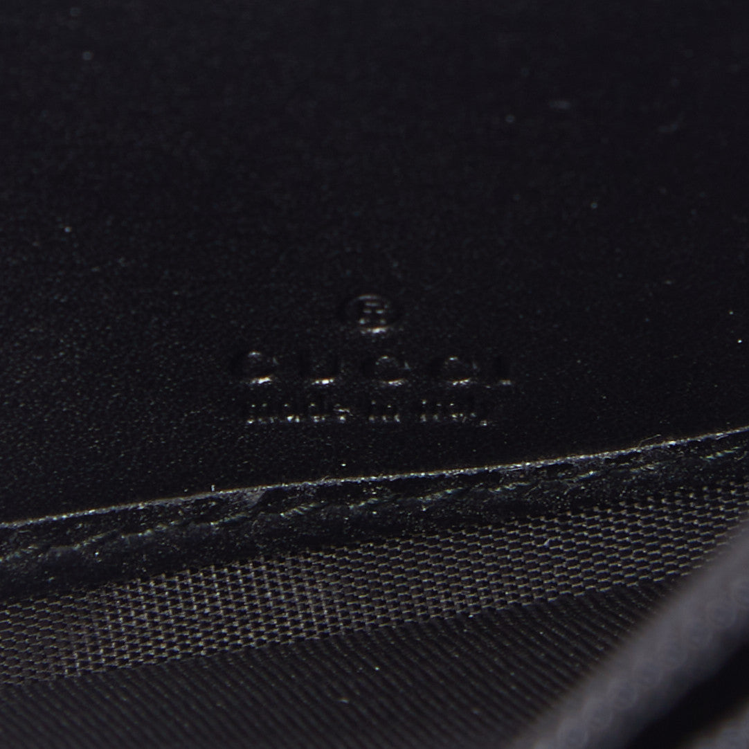 Apollo Calfskin GG Dadini Embroidered Continental Wallet Black
