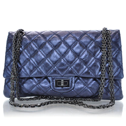 Chanel Calfskin 2.55 Reissue 226 Flap Metallic Blue 1 of 10