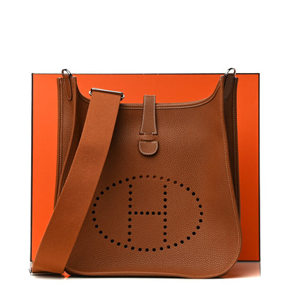Hermes Taurillon Clemence Evelyne III GM Gold 9 of 9