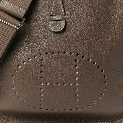 Hermes Taurillon Clemence Evelyne III GM Etoupe 8 of 11