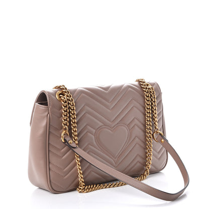 Gucci Calfskin Matelasse Medium GG Marmont Shoulder Bag Porcelain Rose 3 of 8
